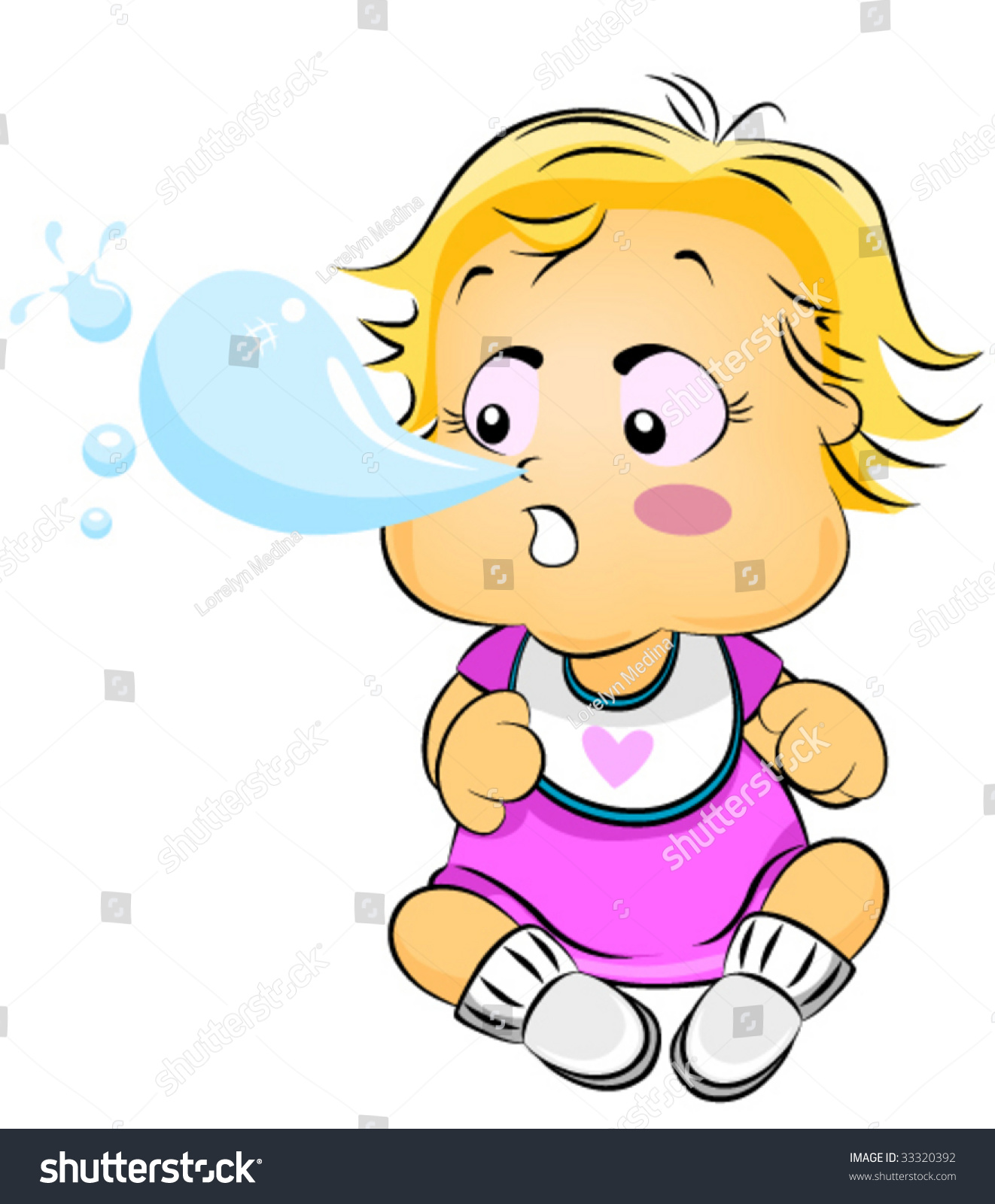 Baby Runny Nose Vector Stock Vector 33320392 - Shutterstock