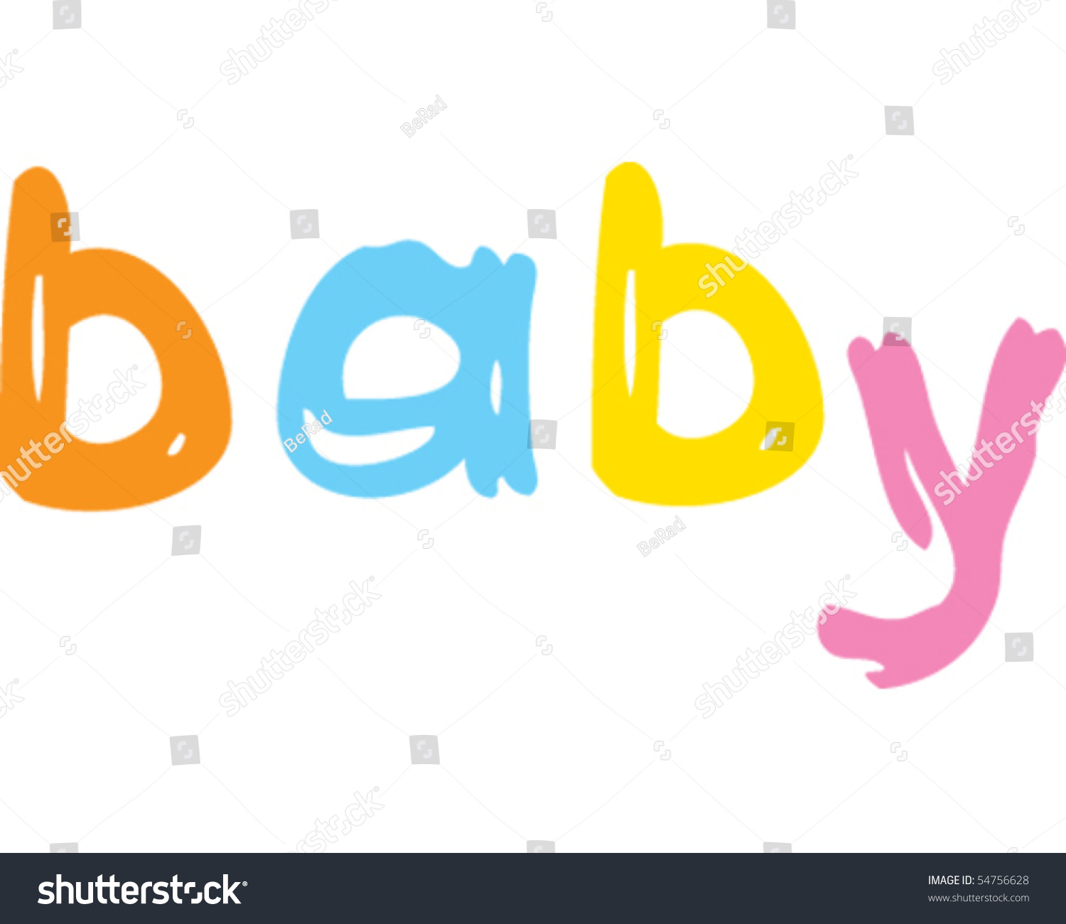 Download Baby Word Stock Vector 54756628 - Shutterstock