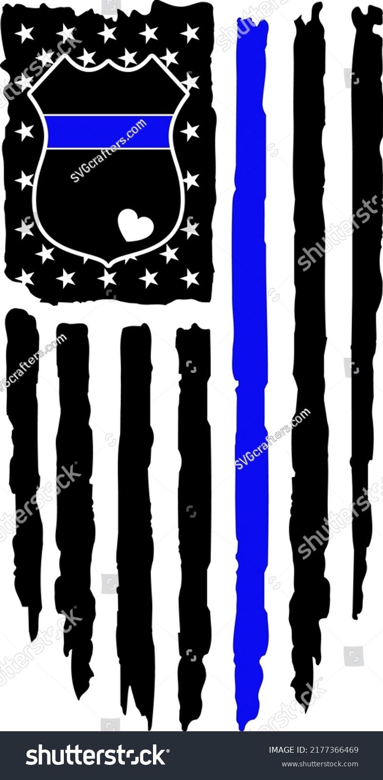 SVG of Back The Blue Flag. Thin blue line US flag. Flag with Police Blue Line - Distressed and splash American flag svg