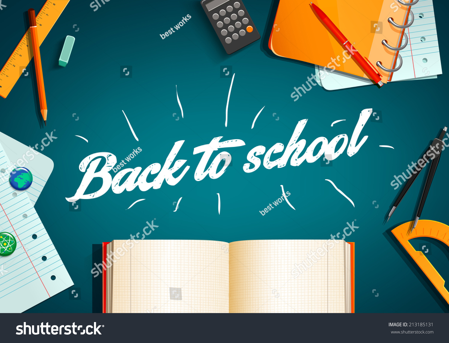 Back School Background Stock Vector Royalty Free