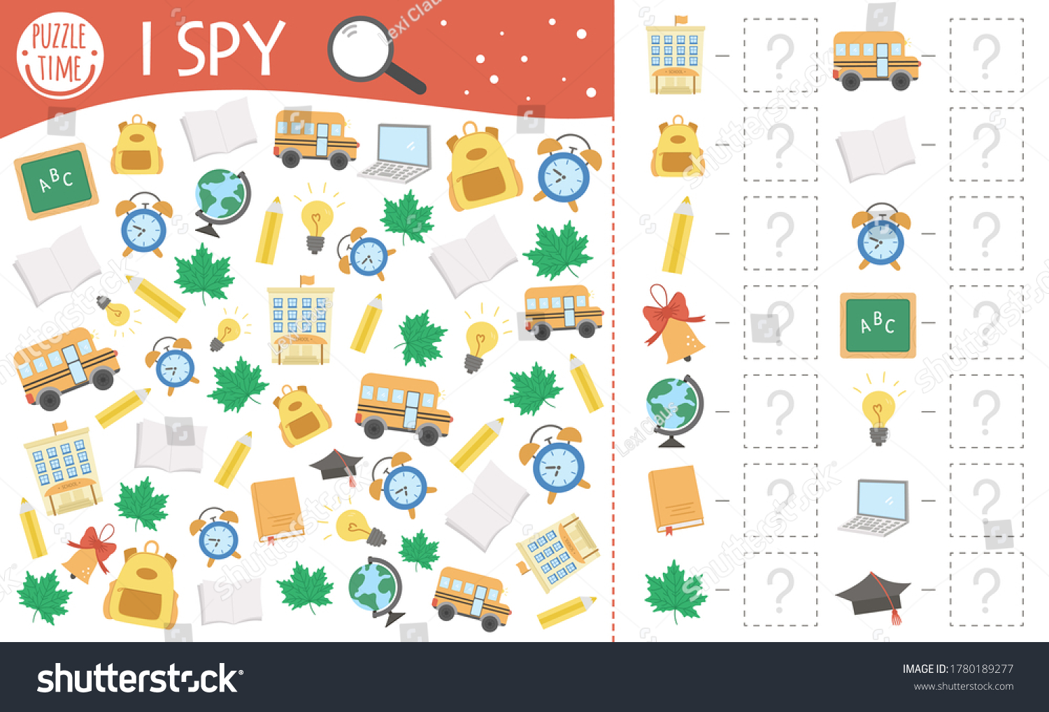 57 Back to school i spy game Images, Stock Photos & Vectors | Shutterstock