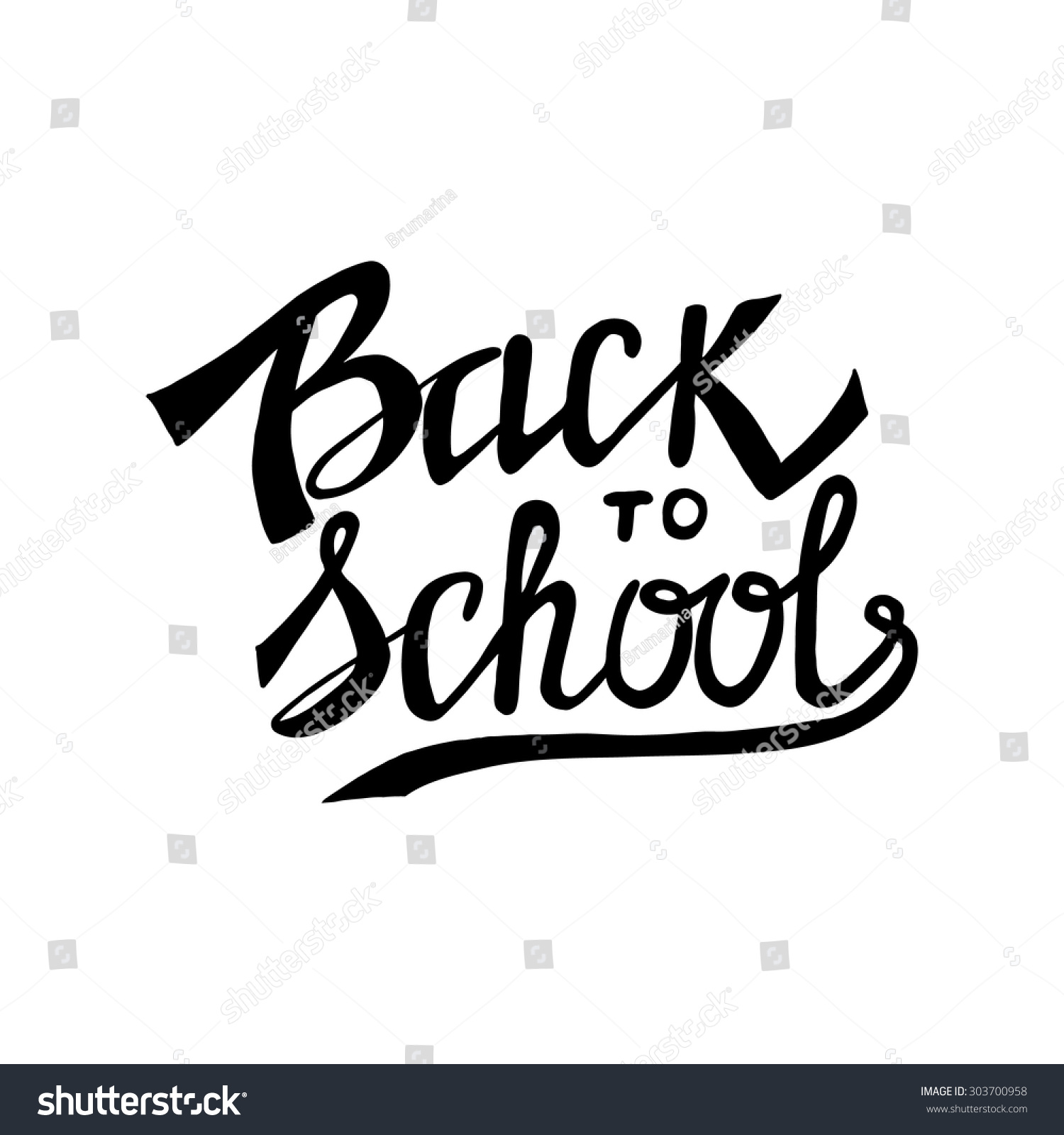 Back School Typographical Background On White Stock Vector (Royalty ...