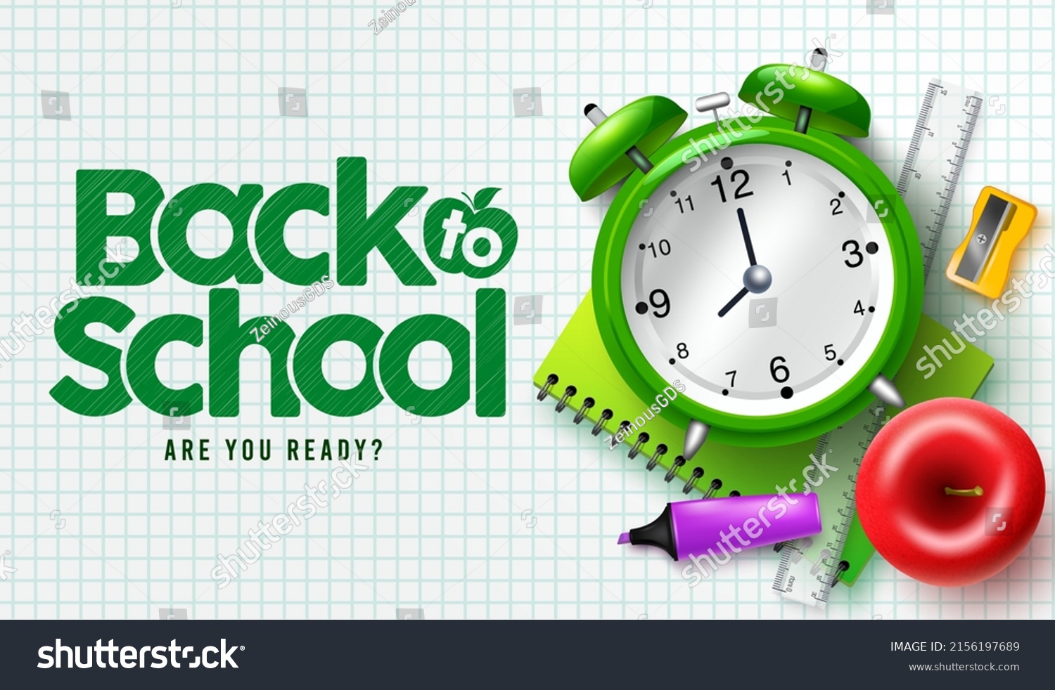 Back School Vector Background Design Back Stock Vector (Royalty Free ...