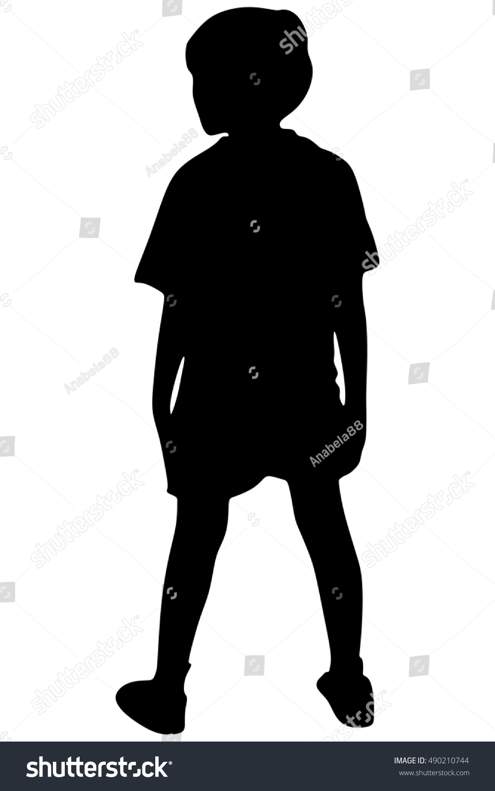 Back View Football Player Stock Vector (Royalty Free) 490210744 ...