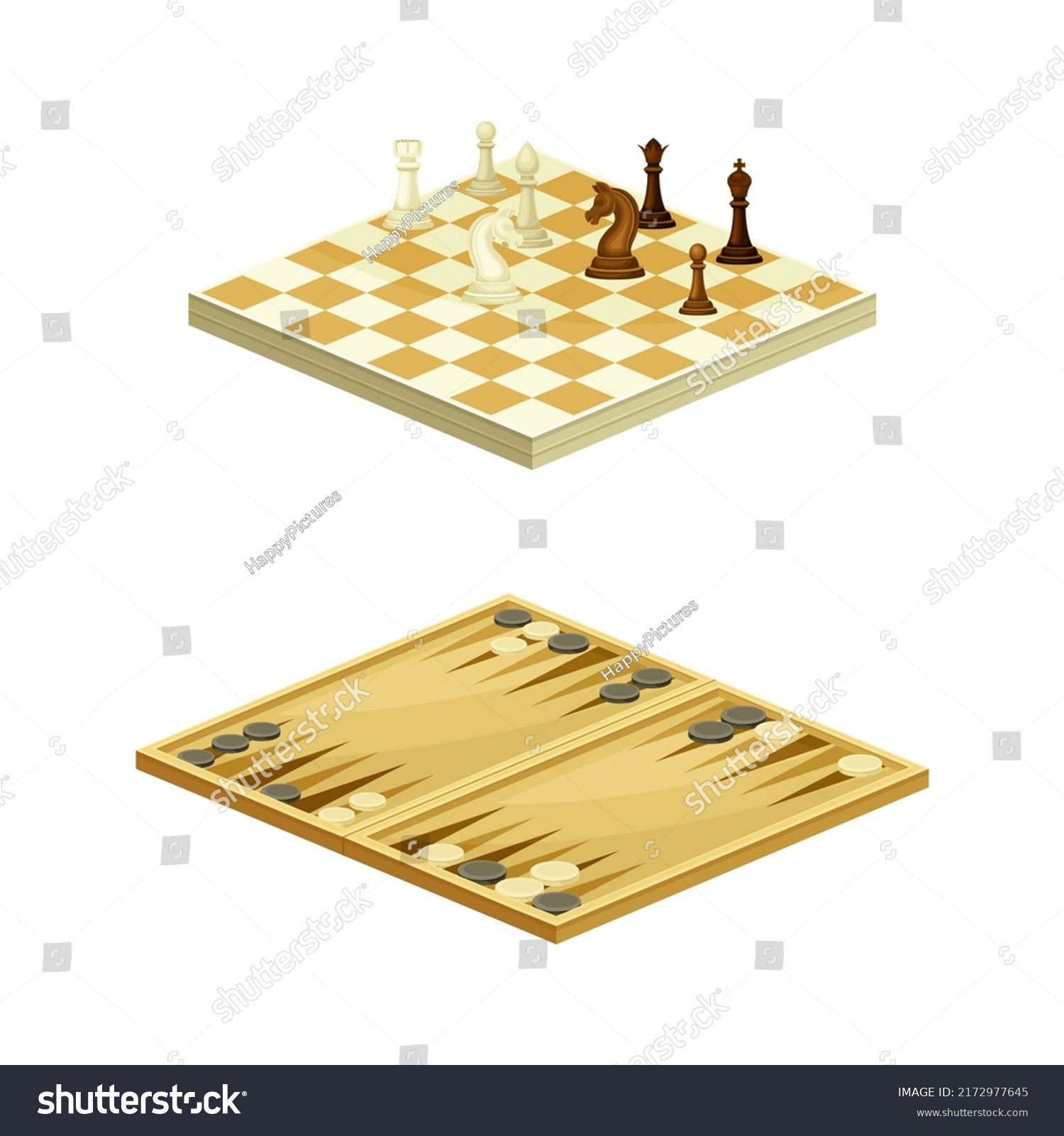 SVG of Backgammon and chess strategy board games set vector illustration svg