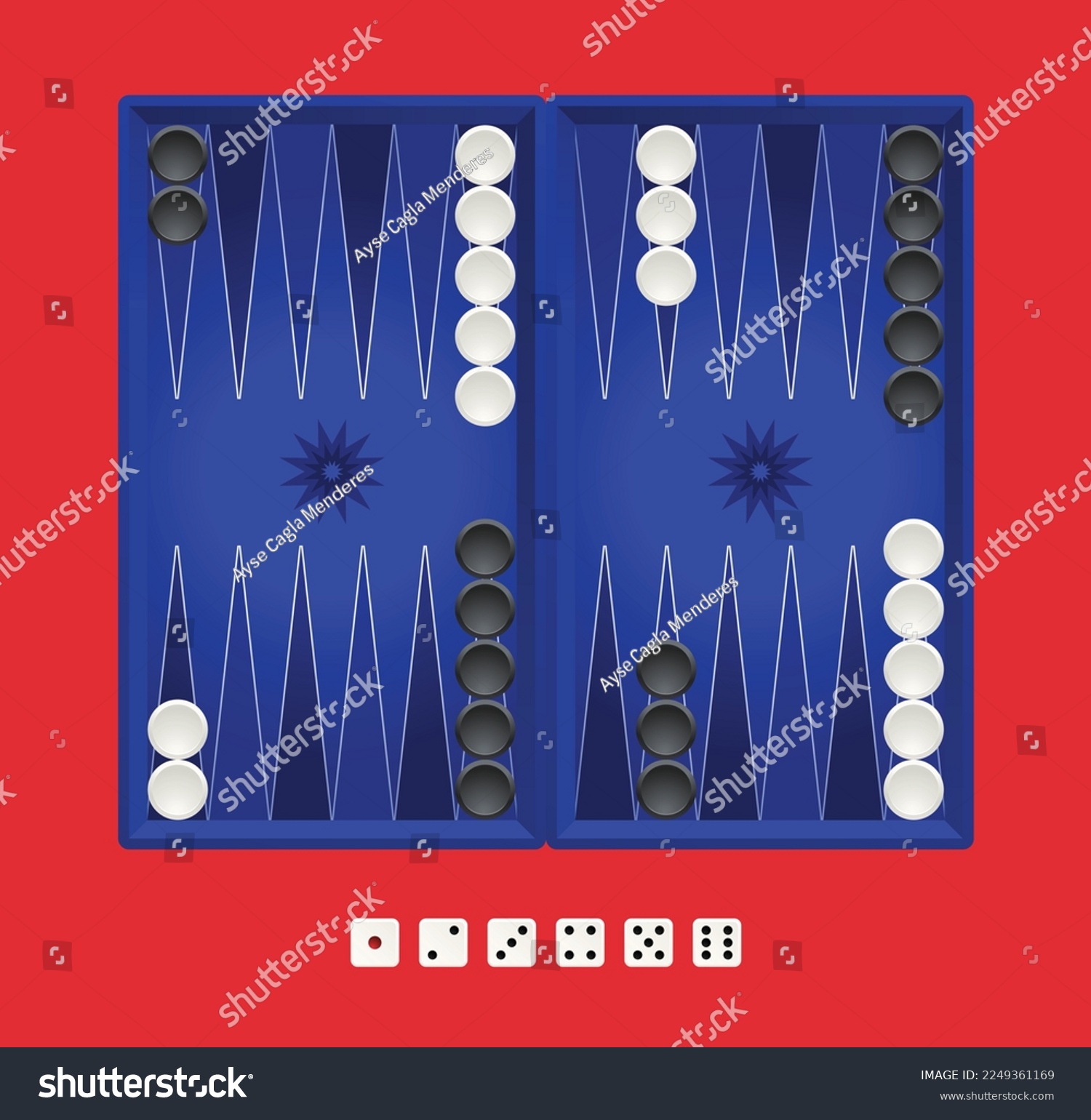 SVG of Backgammon board game with to colors svg