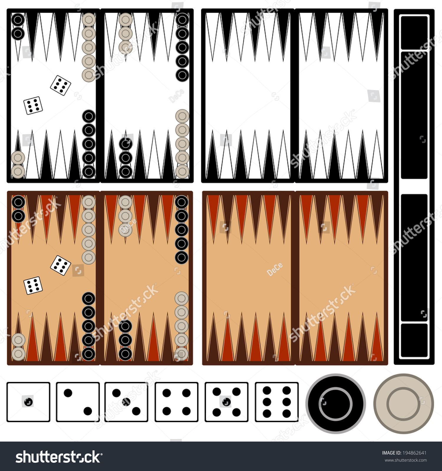SVG of Backgammon game isolated on white svg