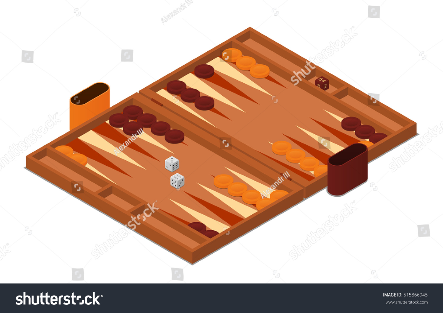 SVG of Backgammon game vector isometric illustration svg