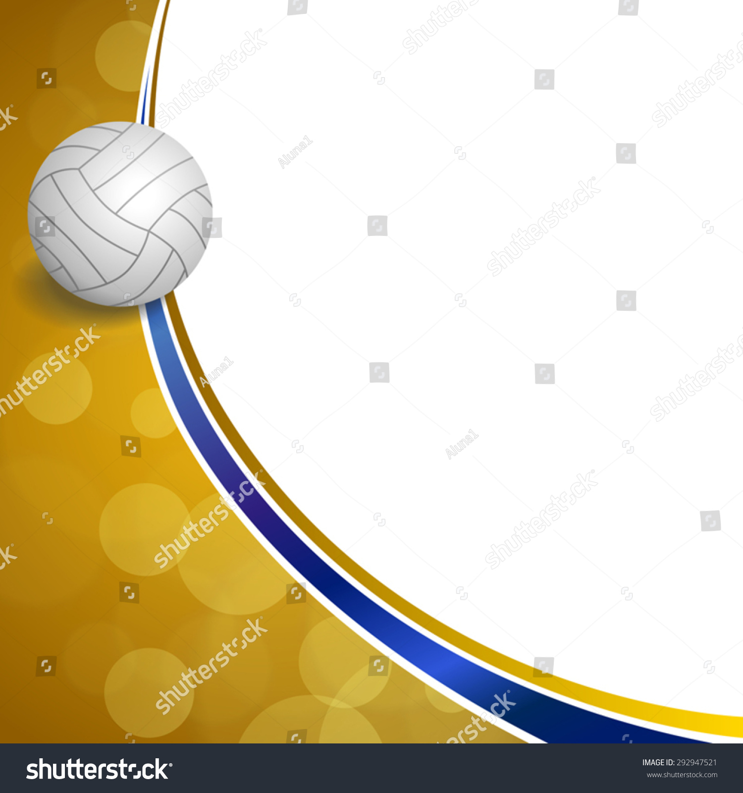 Background Abstract Sport Volleyball Blue Yellow Ball Frame ...