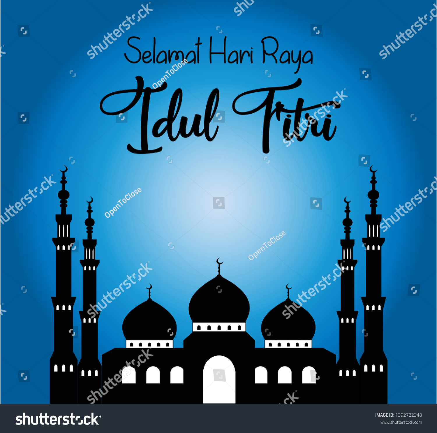 Background Idul Fitri Event Selamat Hari Stock Vector Royalty Free 1392722348