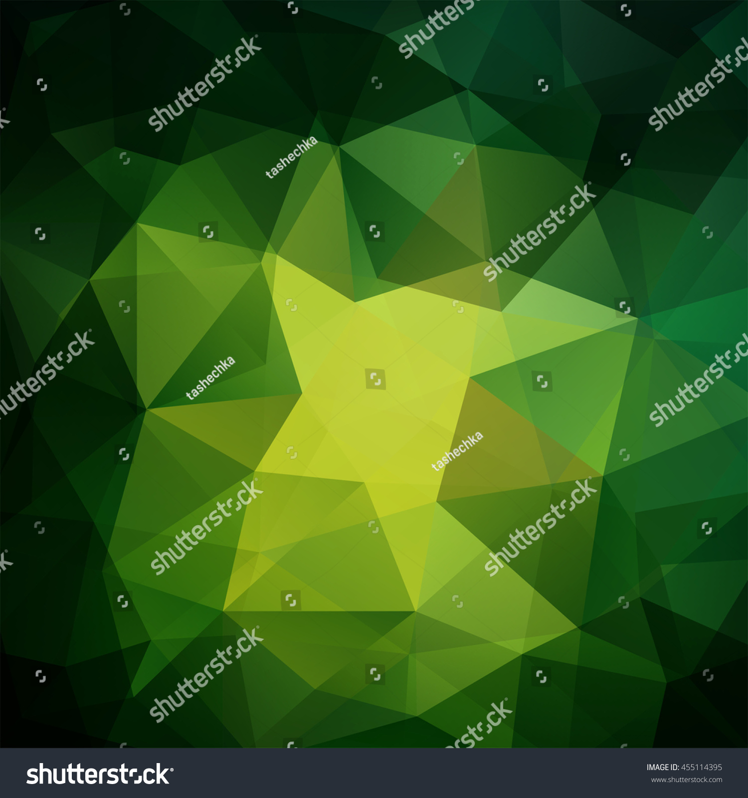 Background Geometric Shapes Green Mosaic Pattern Stock Vector (Royalty ...