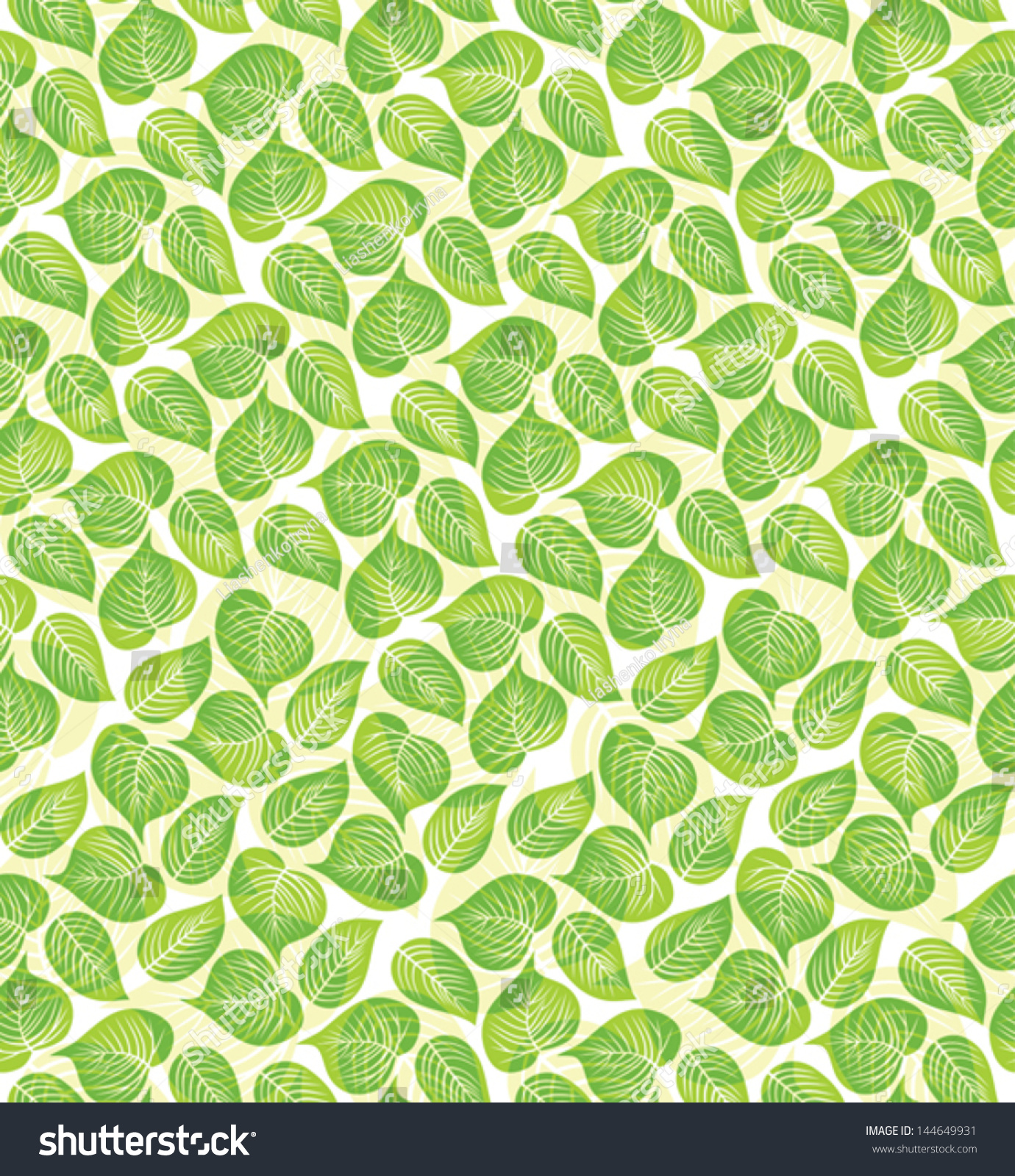 Background Green Leaves Stock Vector 144649931 - Shutterstock