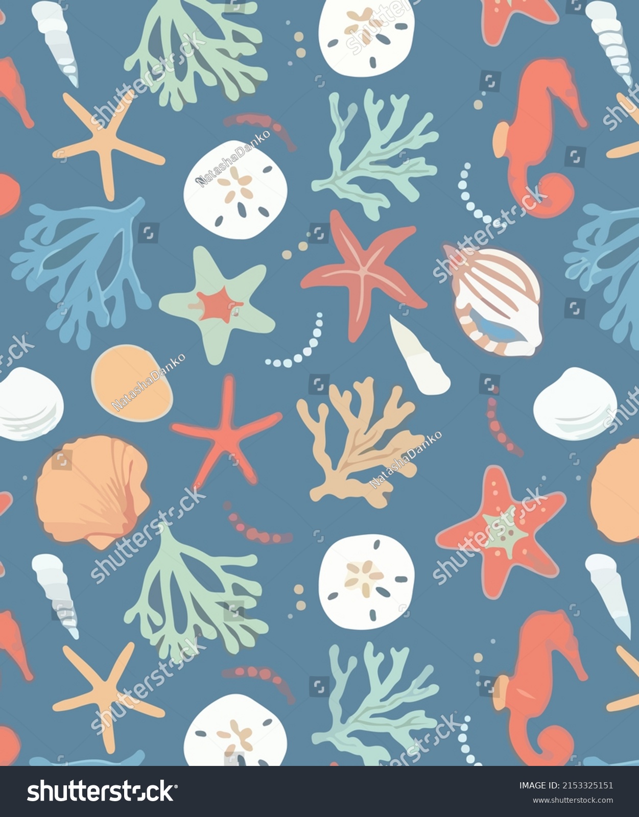 Background Screensaver Shells Sea Life Underwater Stock Vector (Royalty ...