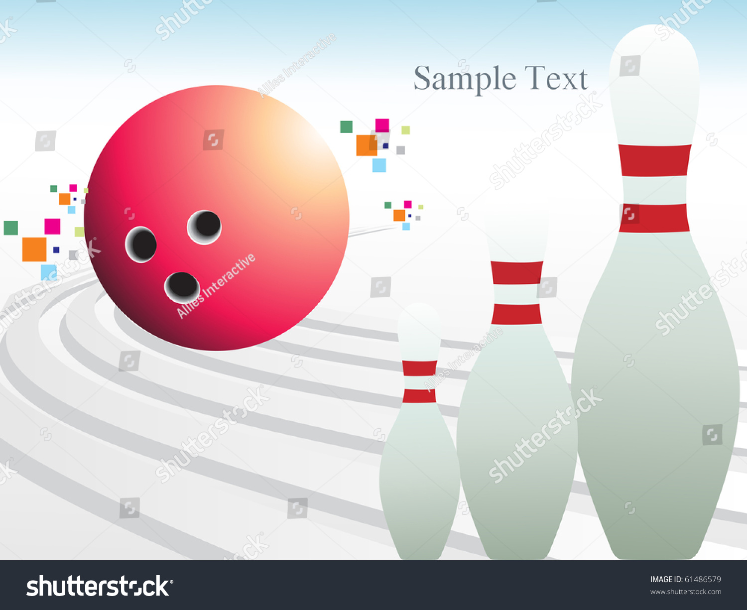 Background Bowling Pins Ball Illustration Stock Vector (Royalty Free