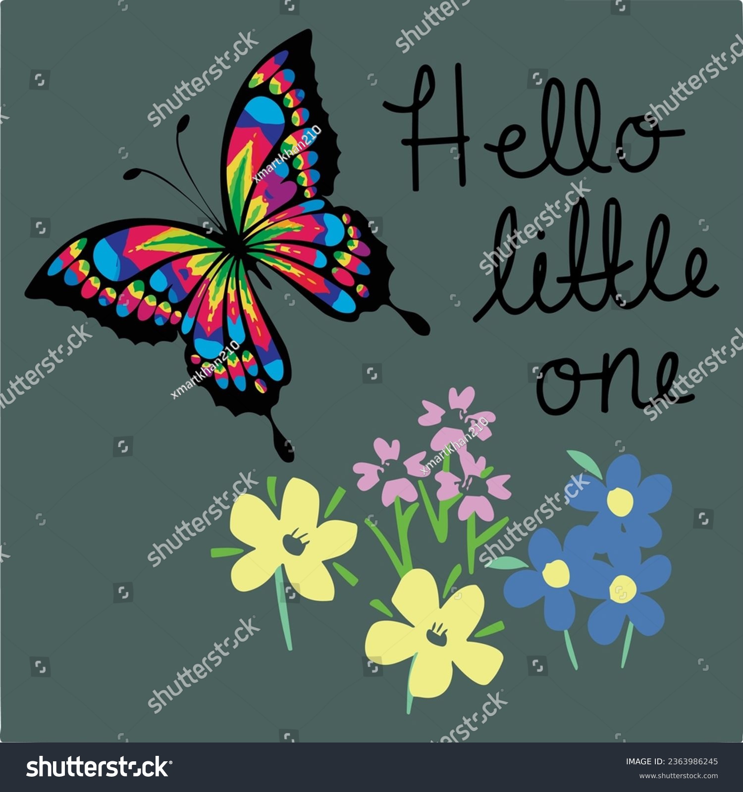 SVG of Background with butterflies and flowers  Butterfly with flowers  Butterfly design for t-shirt svg