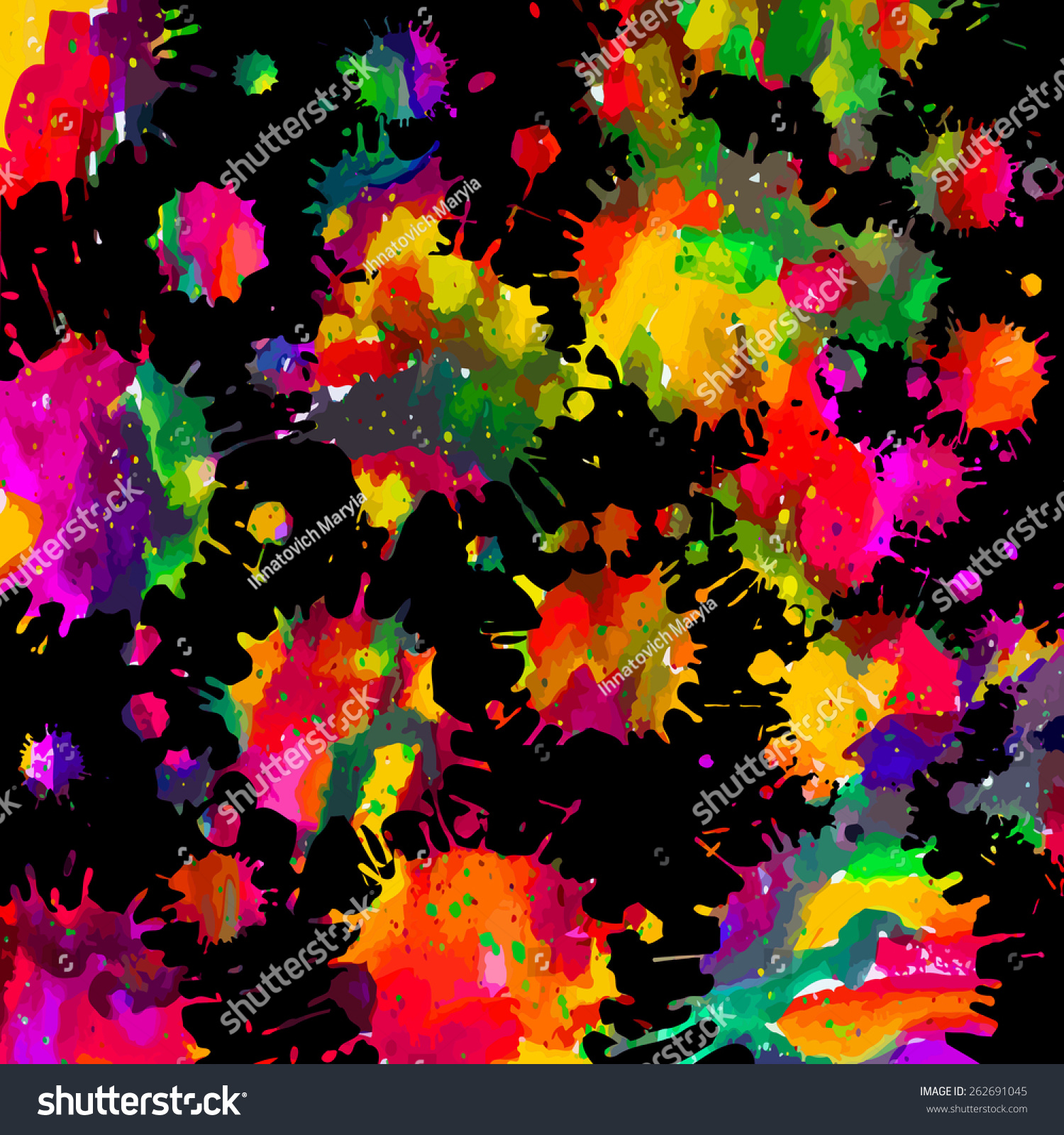 Background Colorful Spots Paint Vector Stock Vector (Royalty Free ...