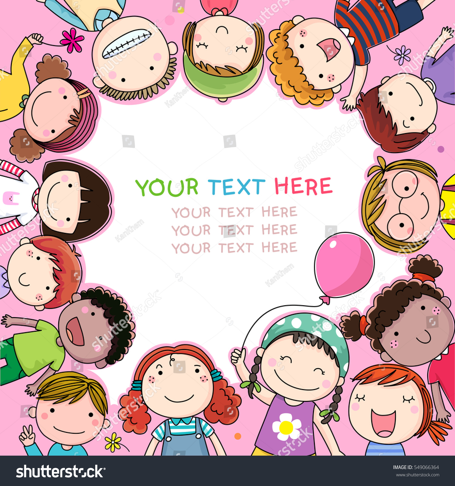 Background Cute Cartoon Kids Stock Vector 549066364 - Shutterstock