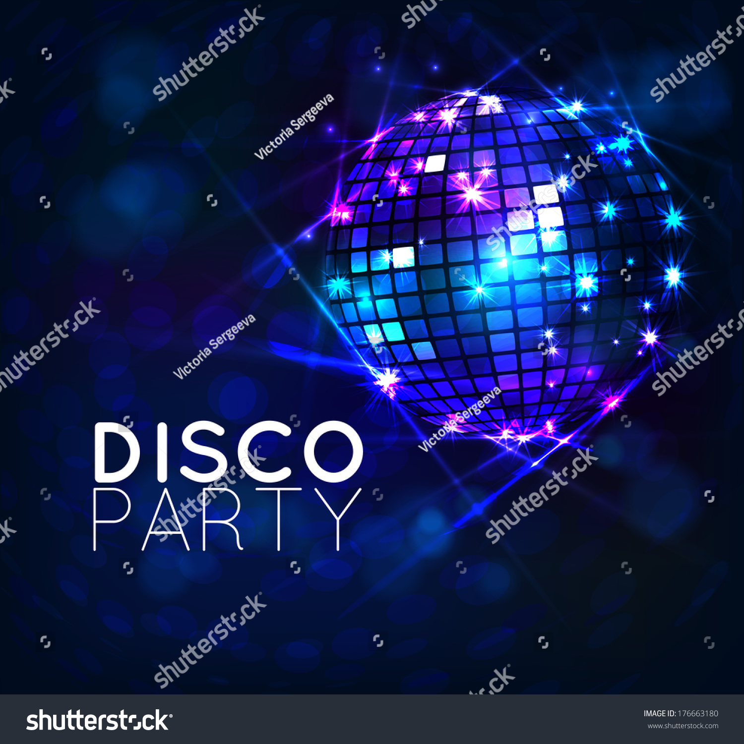 Background Disco Ballbanner Vector Design Disco Stock Vector (Royalty ...