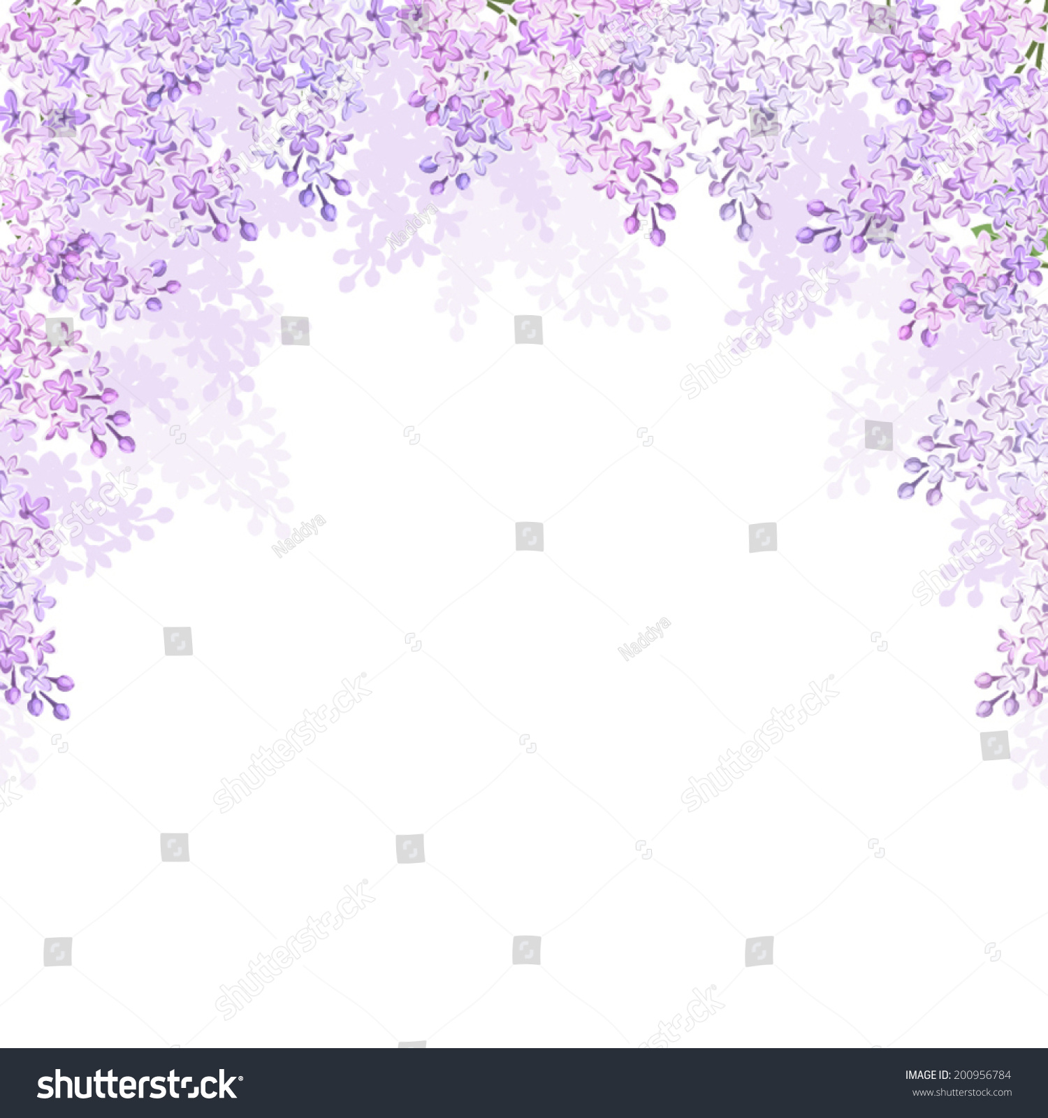 Background Lilac Flowers Vector Illustration เวกเตอร์สต็อก (ปลอดค่า