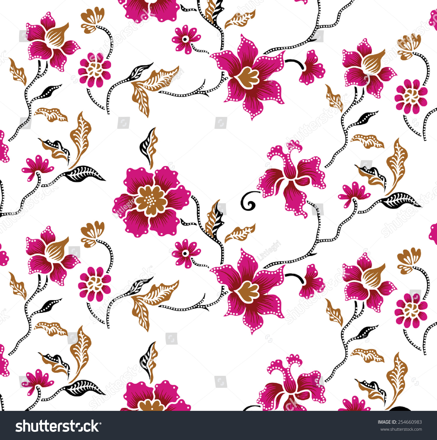 Background Red Flowers Stock Vector 254660983 - Shutterstock