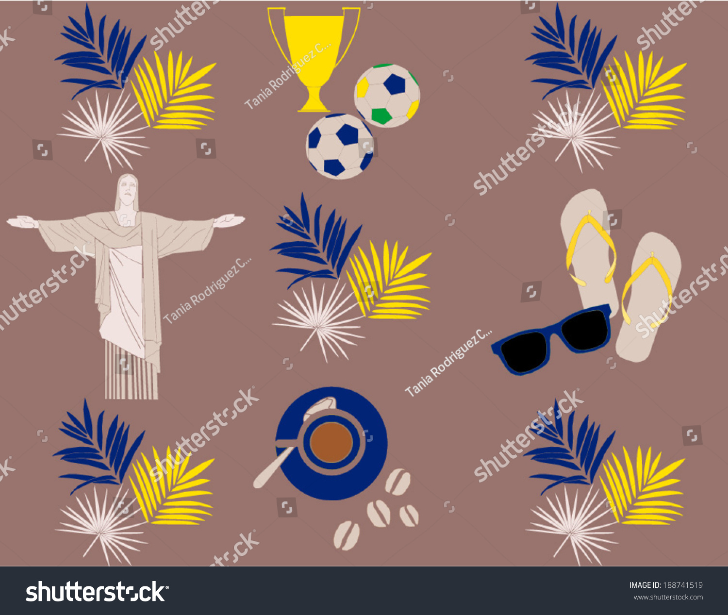 SVG of Background with the typical items from Brazil svg