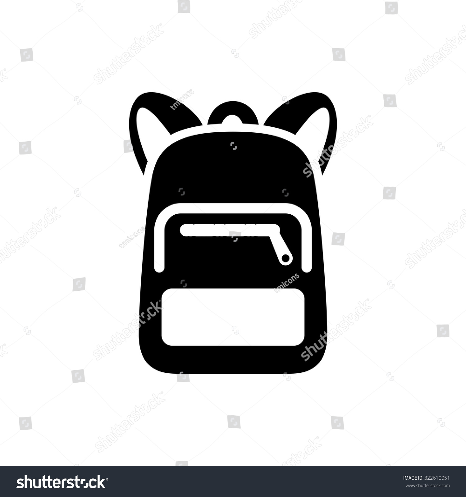 Download Backpack Icon Stock Vector 322610051 - Shutterstock