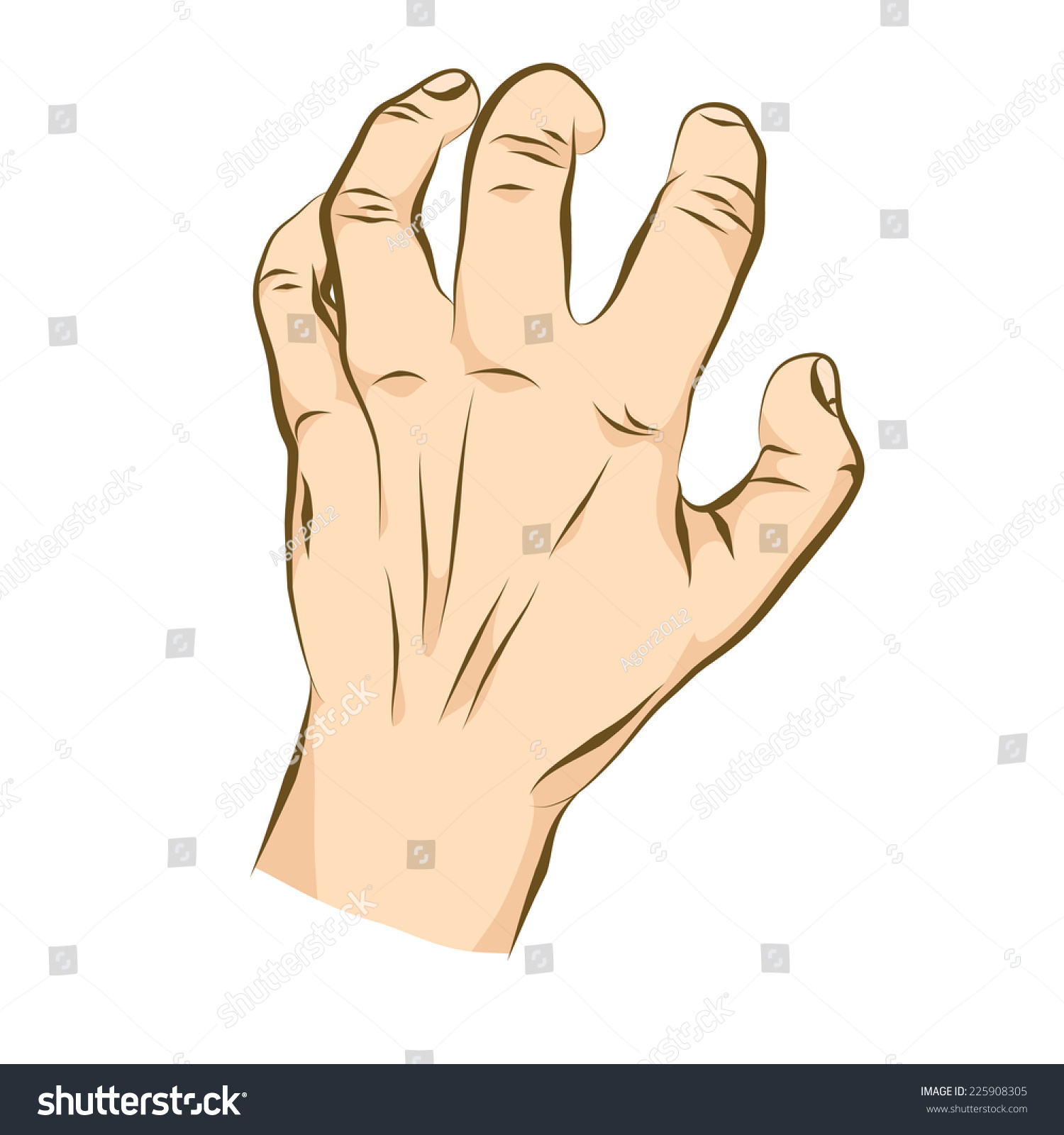 clawing hand drawing clipart