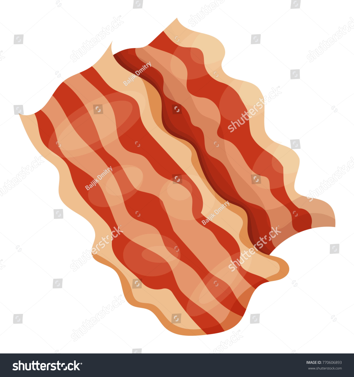 Bacon Icon Cartoon Illustration Bacon Vector Stock Vector Royalty Free