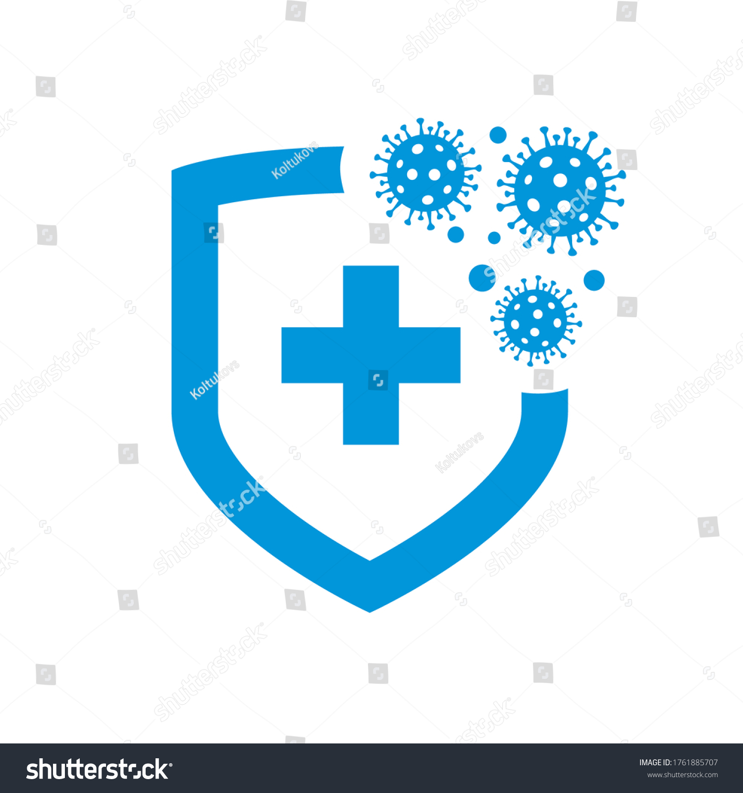 Bacteria Virus Protection Logo Coronavirus 2019ncov Stock Vector ...