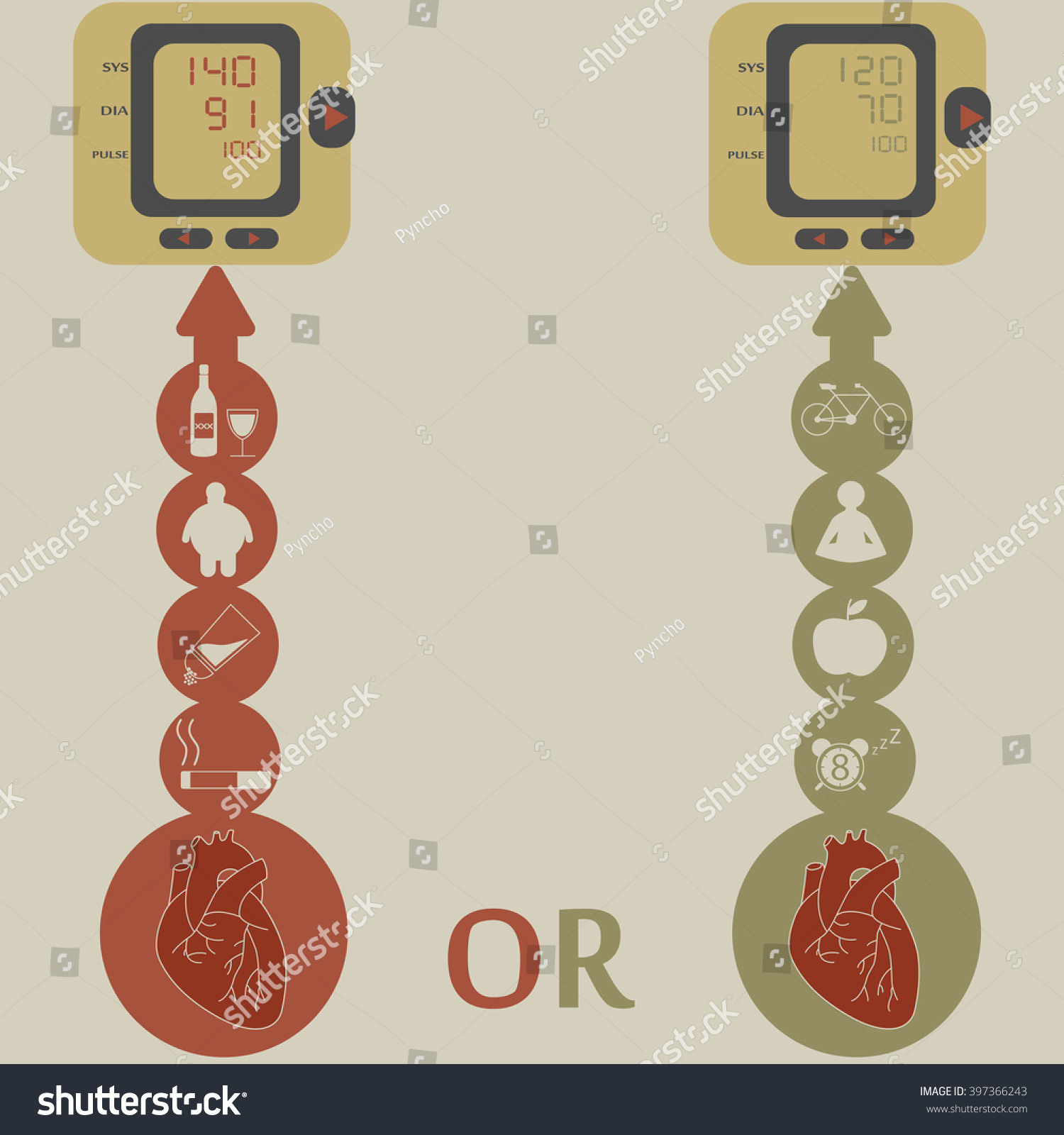 Bad Good Habits Heart Stock Vector Royalty Free 397366243 Shutterstock