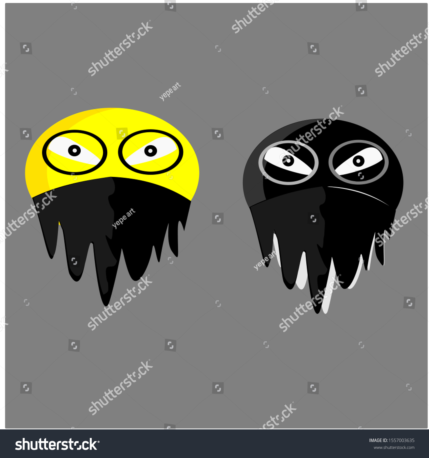 Bad Boy Emoticons Bad Guy Mask Stock Vector Royalty Free 1557003635
