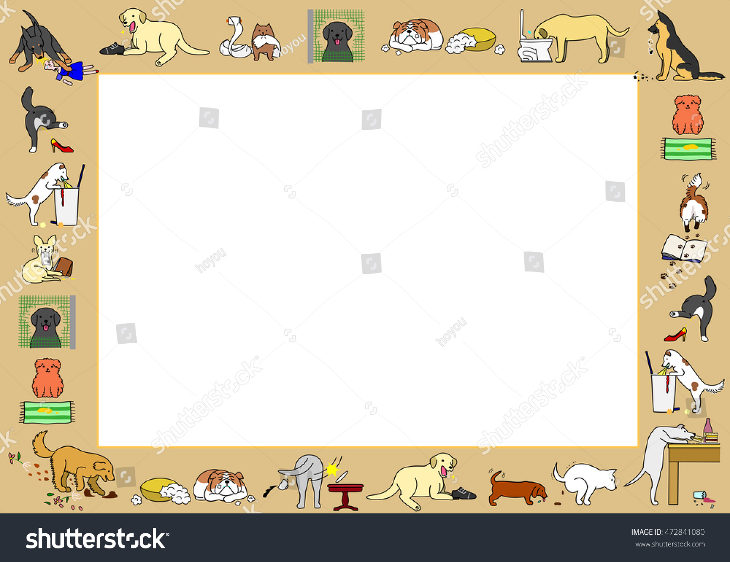 Bad Dogs Frame Stock Vector 472841080 - Shutterstock