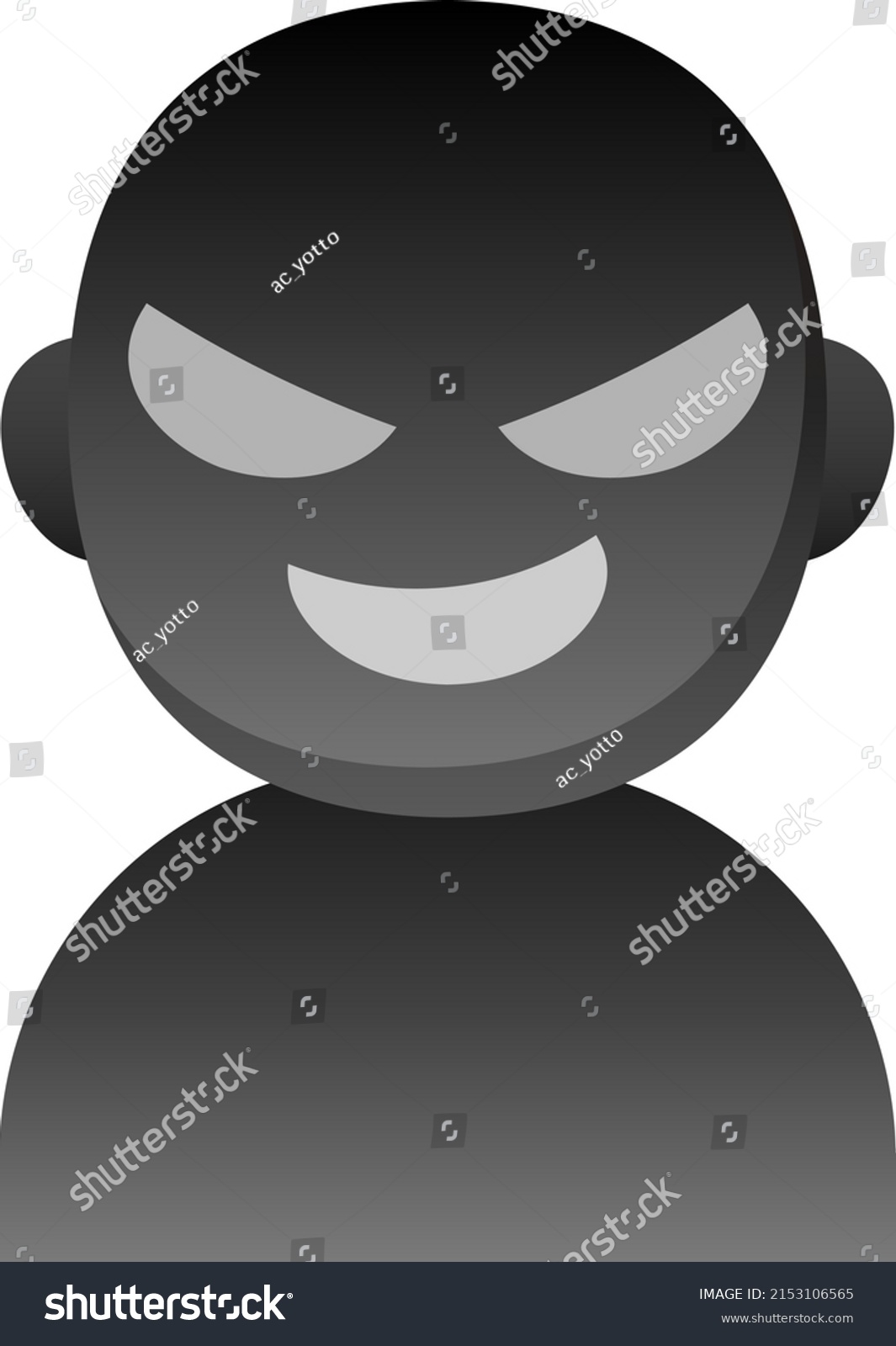 SVG of Bad face guy isolated vector illustration. svg