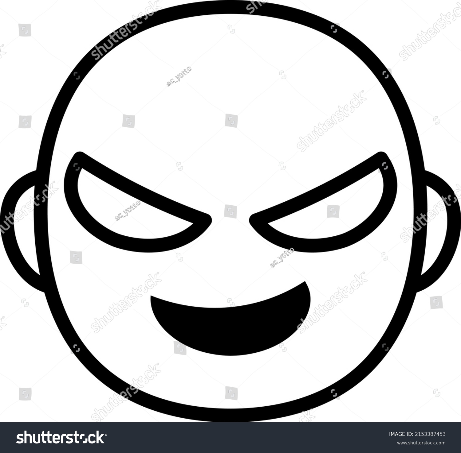 SVG of Bad guy face isolated vector illustration. svg