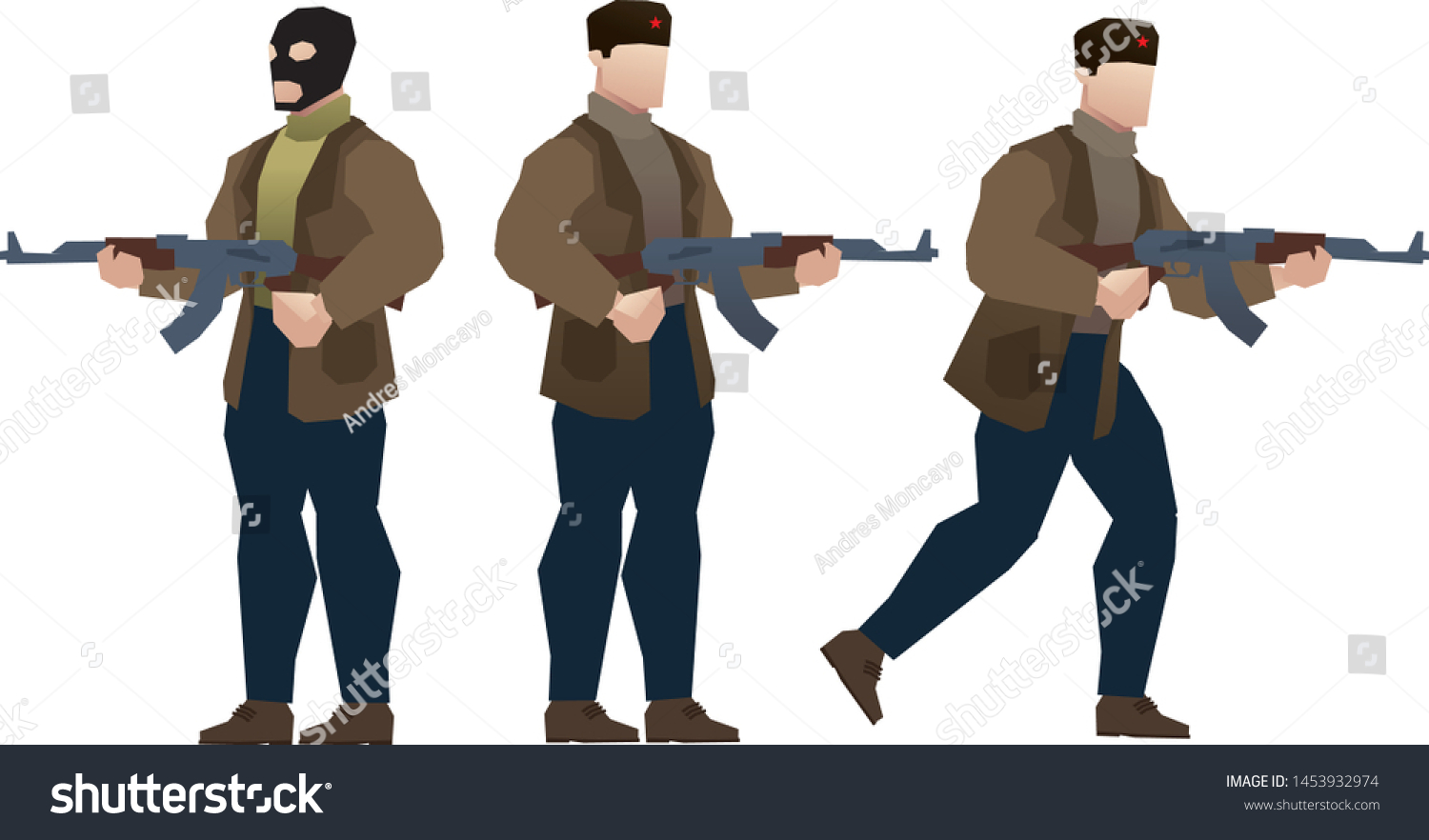 Bad Guy Russian Video Game Set Stock Vector Royalty Free 1453932974