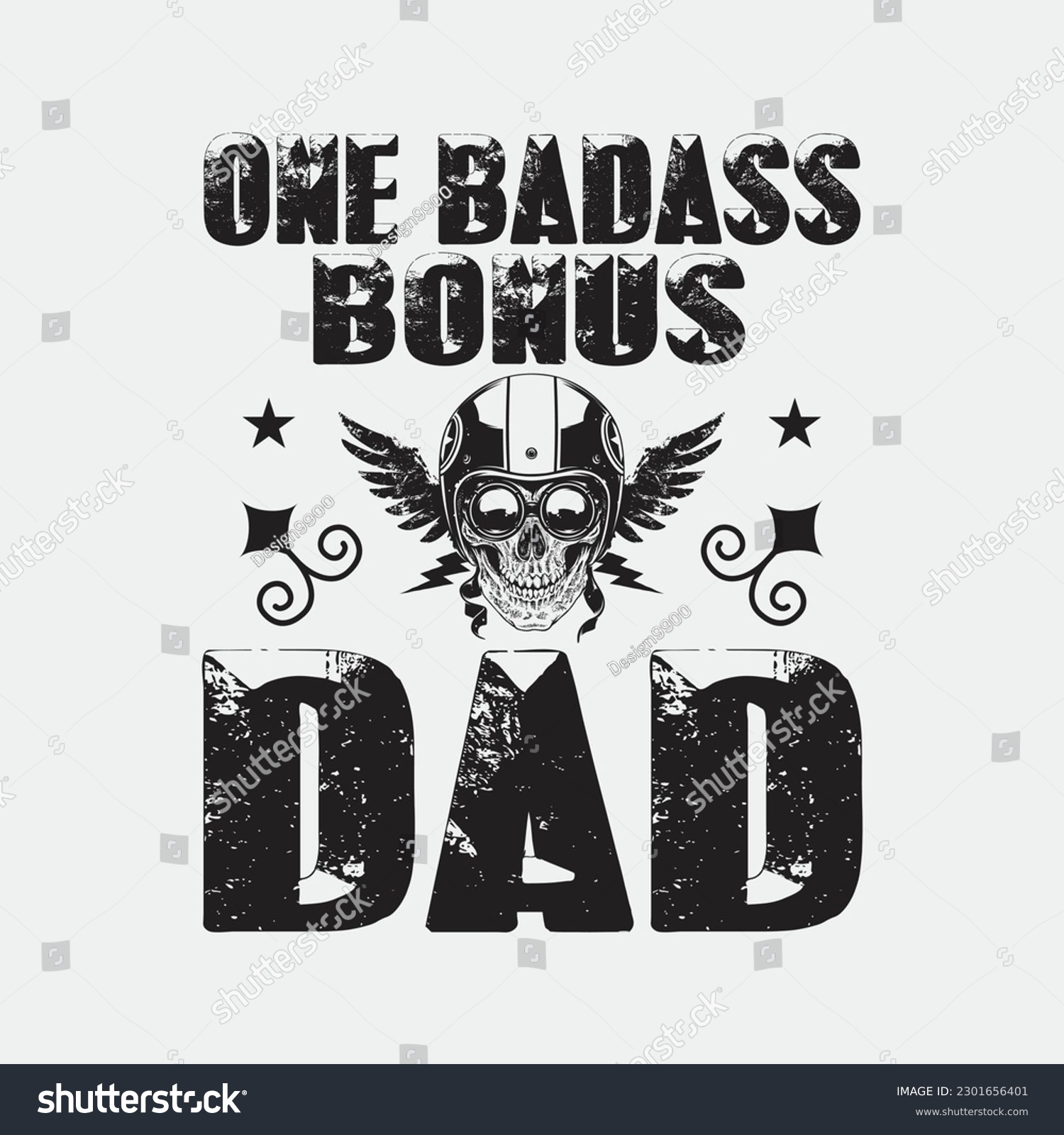 SVG of Badass Bonus Dad Shirt Fathers Day Gift svg