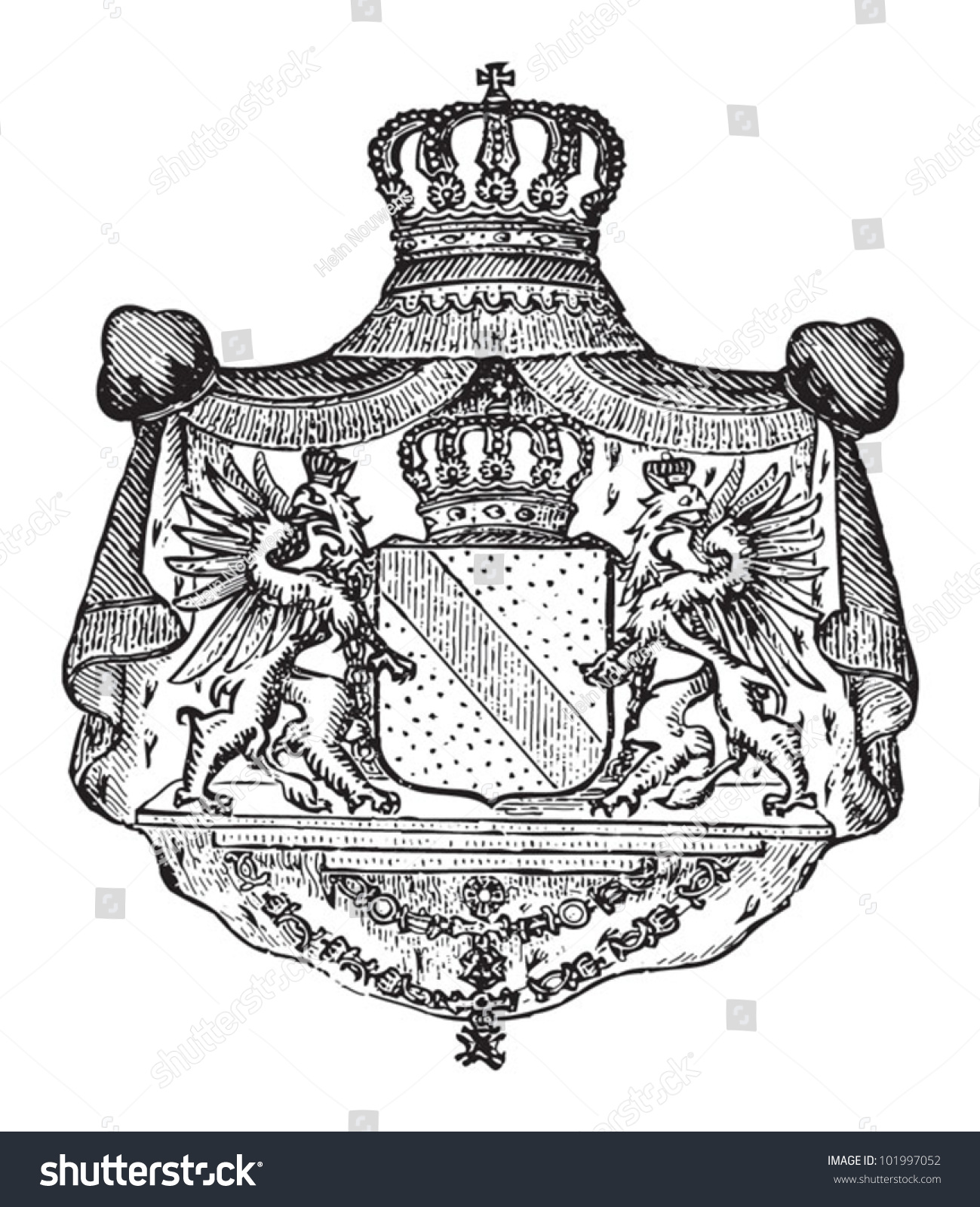 Baden Coat Of Arms (Historical Region In Germany) / Vintage ...