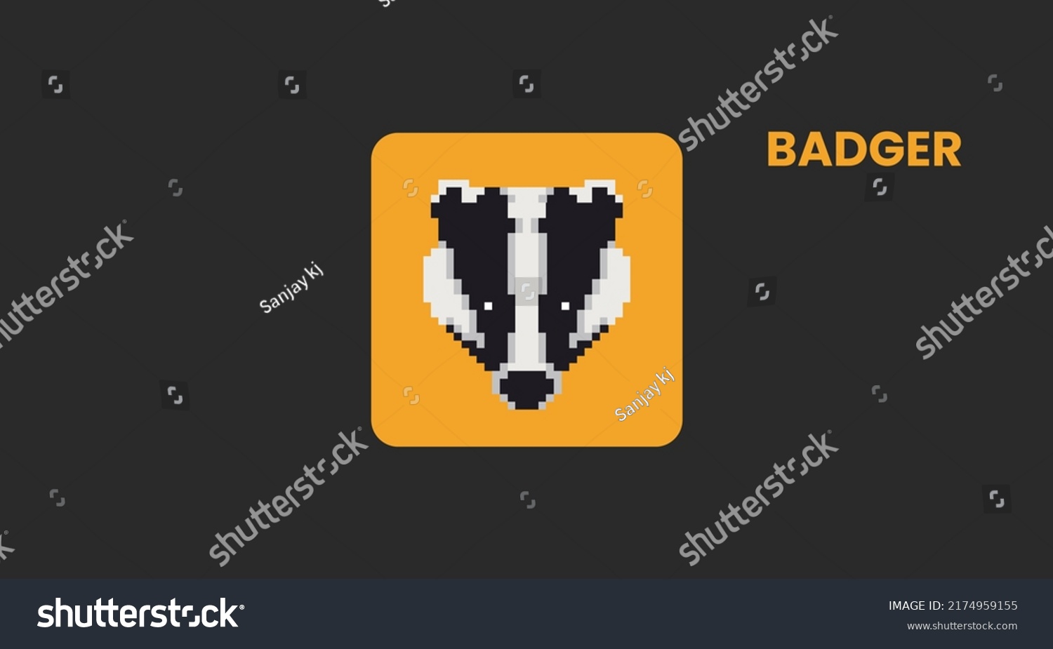 SVG of Badger dao, Badger token cryptocurrency logo on isolated background with copy space. vector illustration of Badger token banner design concept. svg