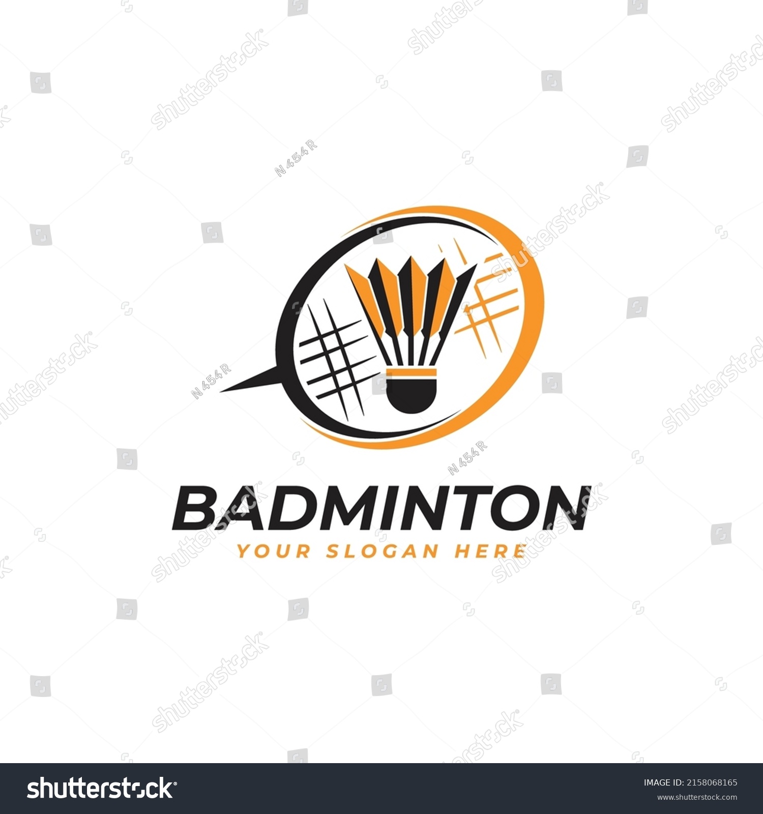 Badminton Club Logo Design Template Badminton Stock Vector (Royalty ...