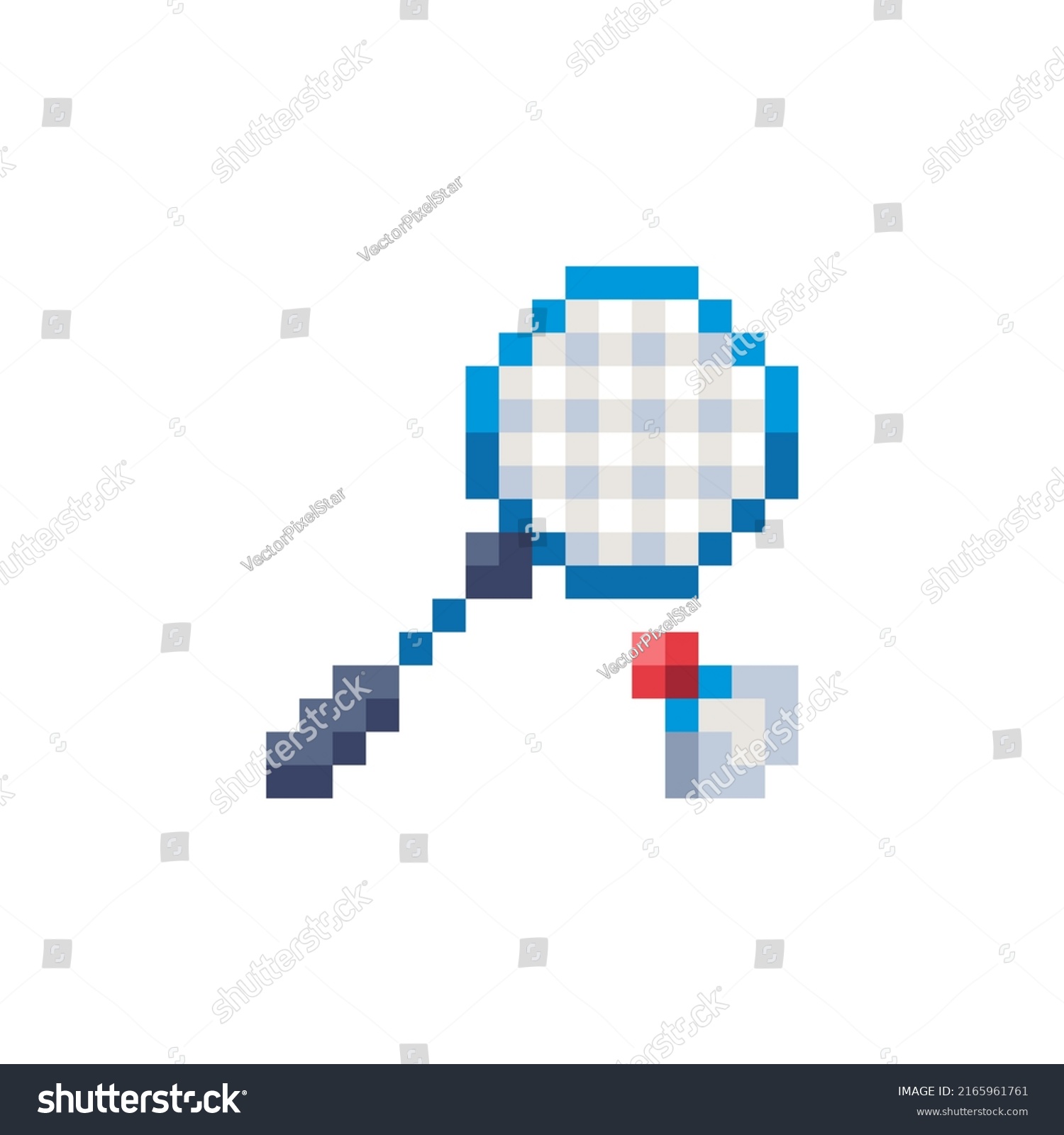 Badminton Racquet Shuttlecock Pixel Art Icon Stock Vector (Royalty Free ...