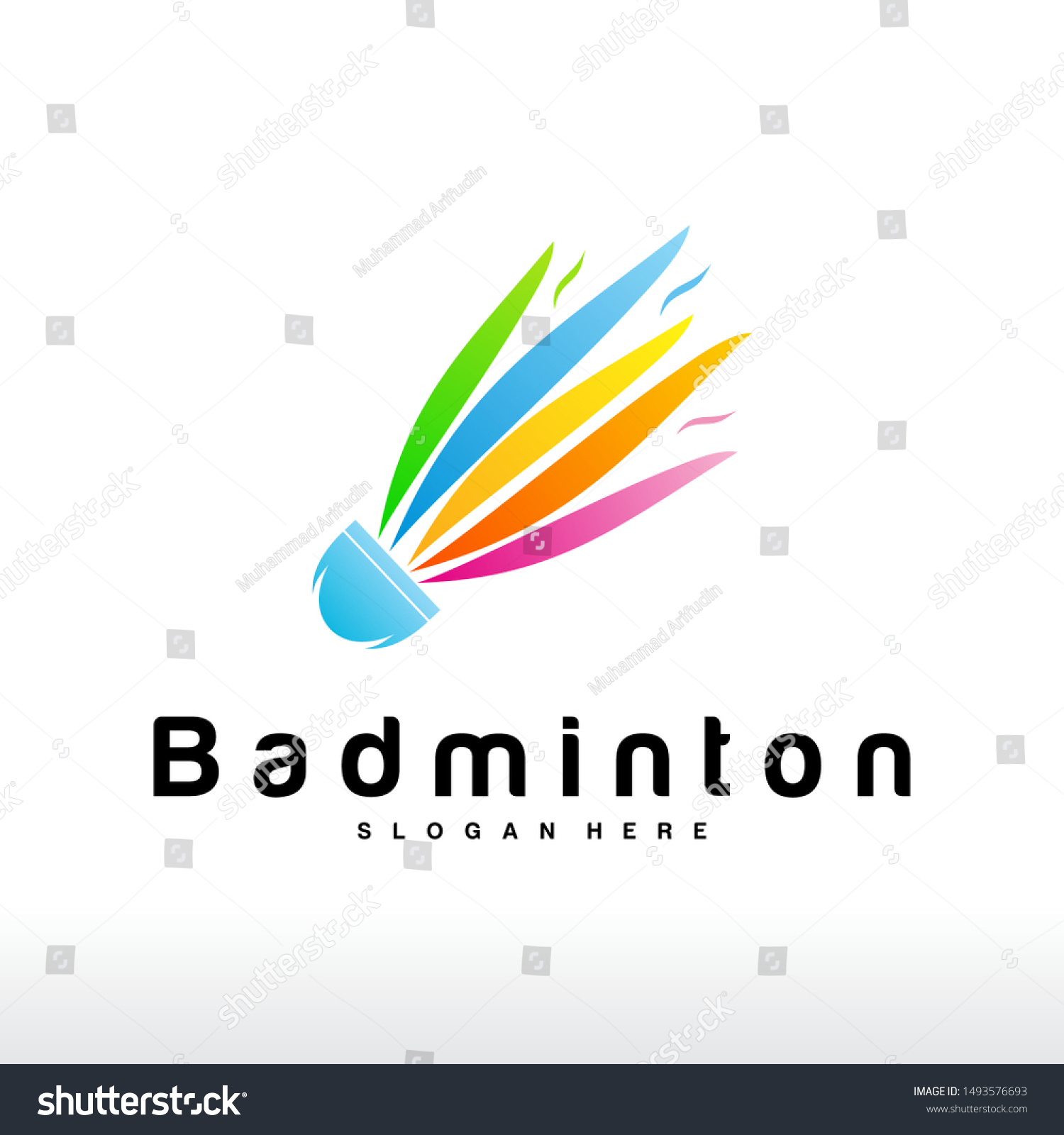 Badminton Shuttlecock Icon Logo You Can Stock Vector (Royalty Free ...