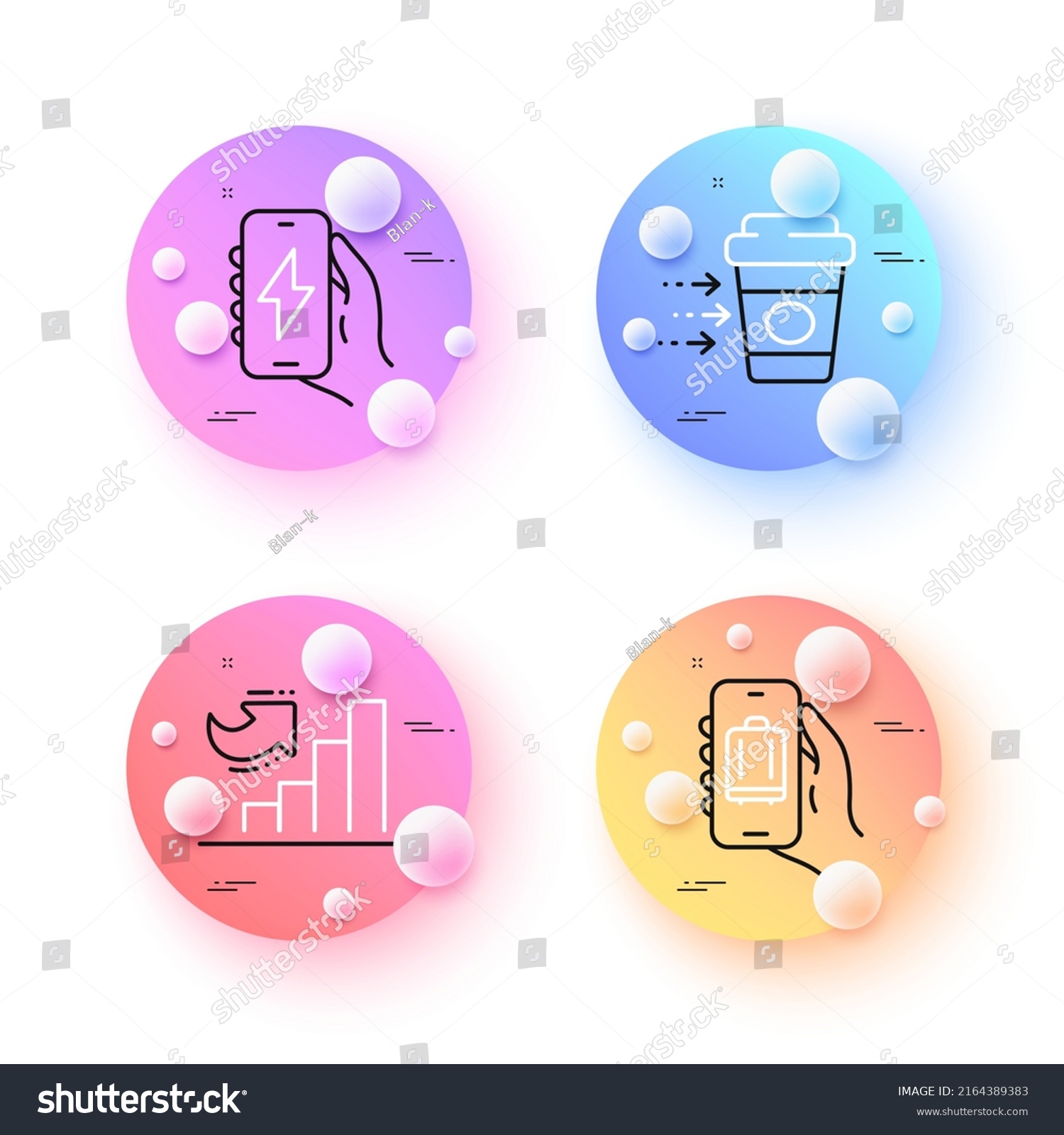Baggage App Charging App Coffee Delivery Stock Vector (Royalty Free