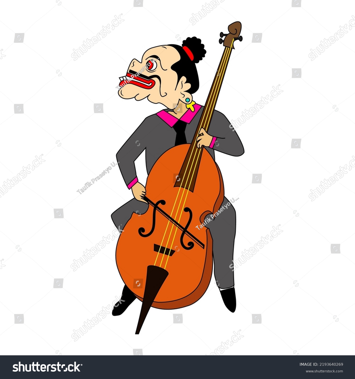 SVG of bagong vector illustration with cello, svg