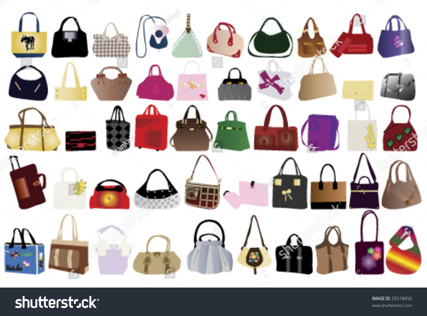 Bags For Woman Stock Vector Illustration 29318656 : Shutterstock