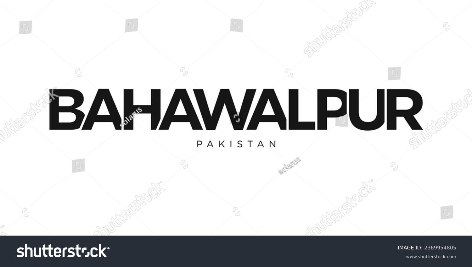 SVG of Bahawalpur in the Pakistan emblem for print and web. Design features geometric style, vector illustration with bold typography in modern font. Graphic slogan lettering isolated on white background. svg