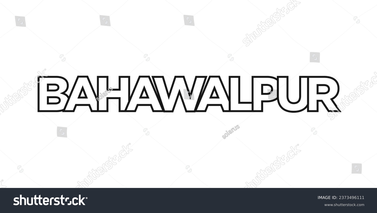 SVG of Bahawalpur in the Pakistan emblem for print and web. Design features geometric style, vector illustration with bold typography in modern font. Graphic slogan lettering isolated on white background. svg