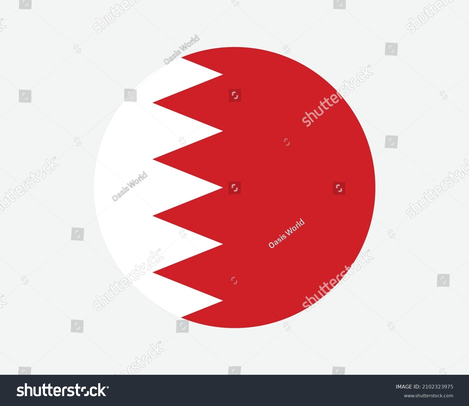 SVG of Bahrain Round Country Flag. Circular Bahraini National Flag. Kingdom of Bahrain Circle Shape Button Banner. EPS Vector Illustration. svg