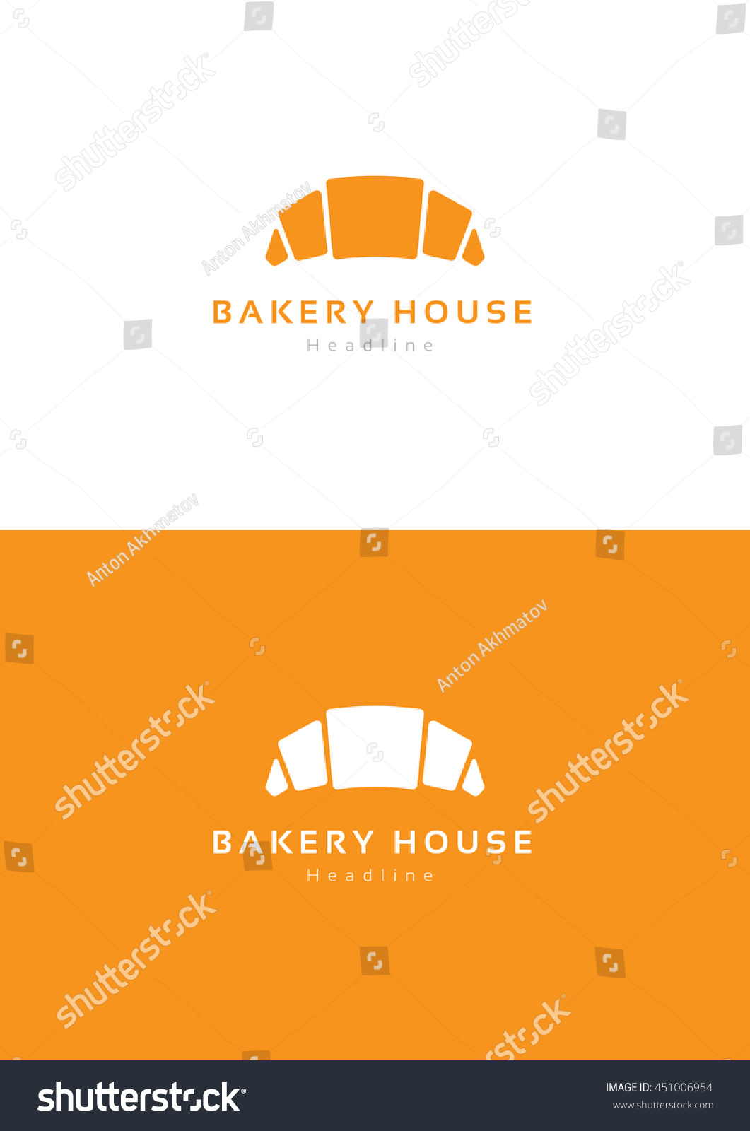 Bakery House Logo Template vector de stock (libre de regalías) 451006954
