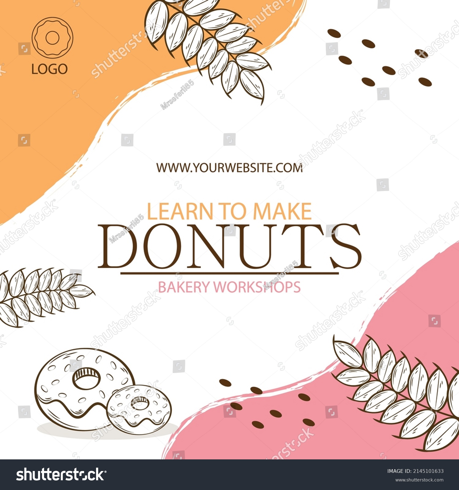 Bakery Social Media Post Template Stock Vector (Royalty Free ...