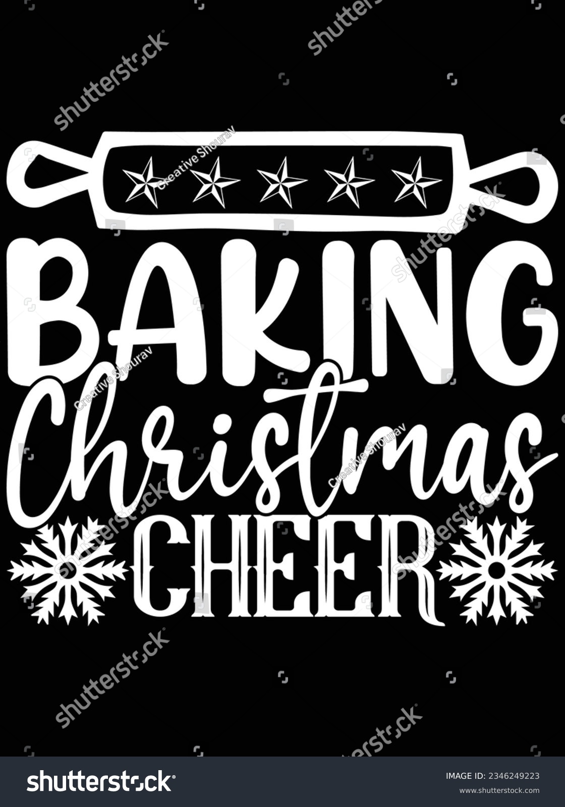 SVG of Baking Christmas cheer vector art design, eps file. design file for t-shirt. SVG, EPS cuttable design file svg